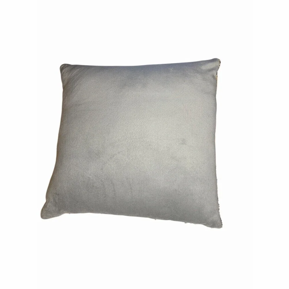 Reversible Flip Sequin Decorative Throw Pillow Cover Gold Glam Square OS